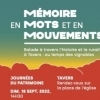 affiche Mémoire en mots et en mouvements - Journées du Patrimoine 2022